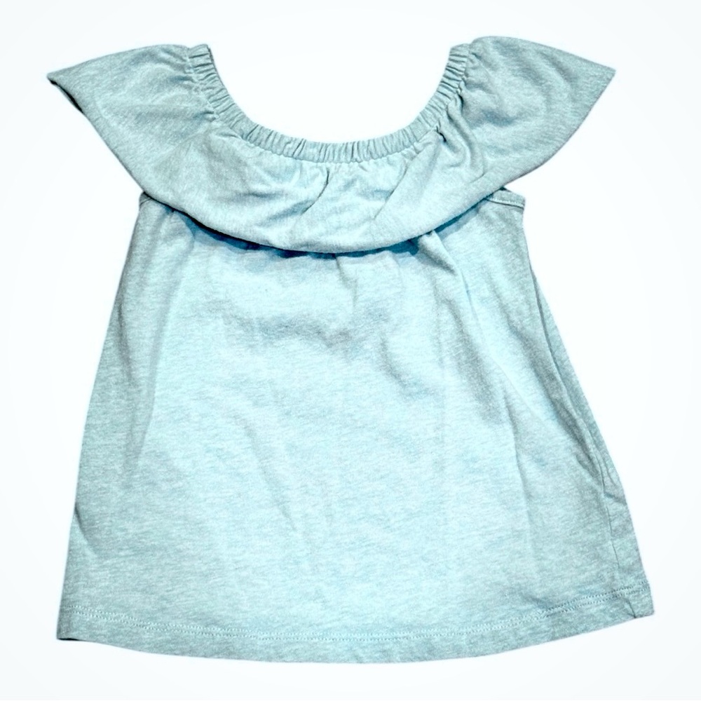Vignette blue ruffle shirt